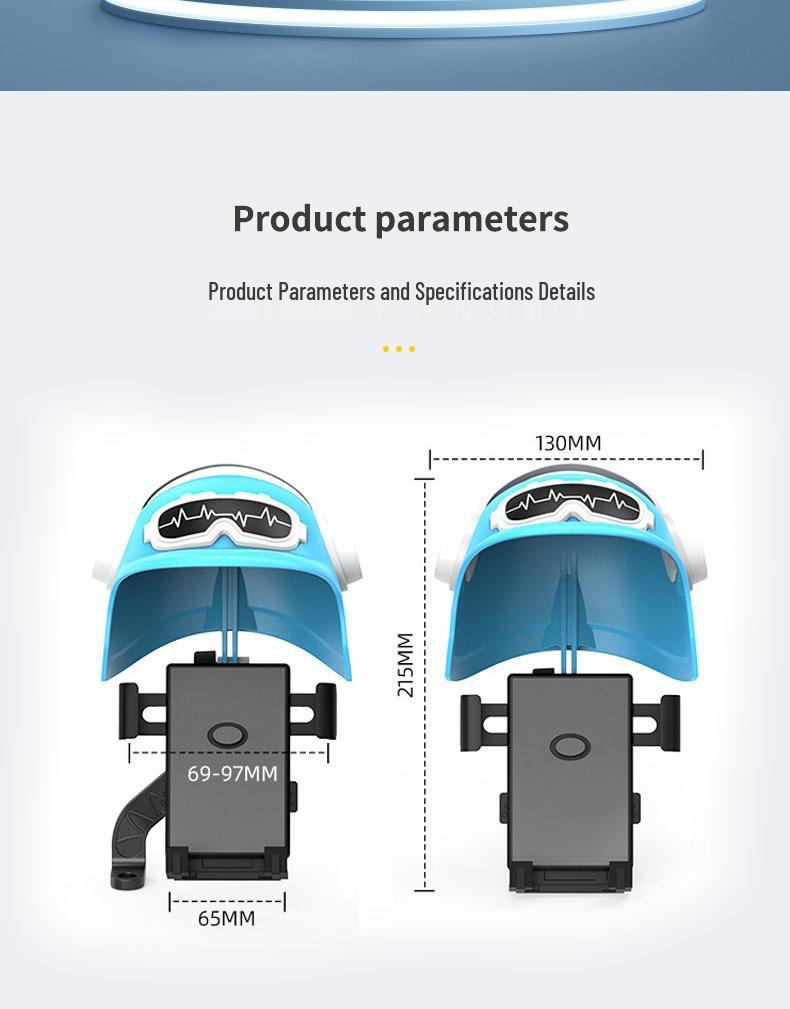 Compact Waterproof Phone Holder with Sunshade for Motorcycle, Scooter & Bicycle Riders.
