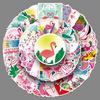 50 Flamingo Graffiti Cartoon Animal Stickers for DIY: Perfect for Kids' Suitcases, Phones, Water Bottles, and Cars