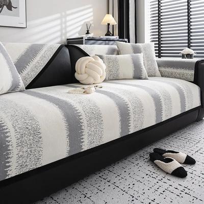 New Chenille Sofa Covers Black White Stripe Sofa Cushion Home Decor Armchair Towel Furniture Seat Cover Sofa Mat for Living Room