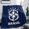 Brazil National Team CBF Printed Flannel Blanket, soft throw for bedroom sofa, washable,soccer fan merchandise, great gift.