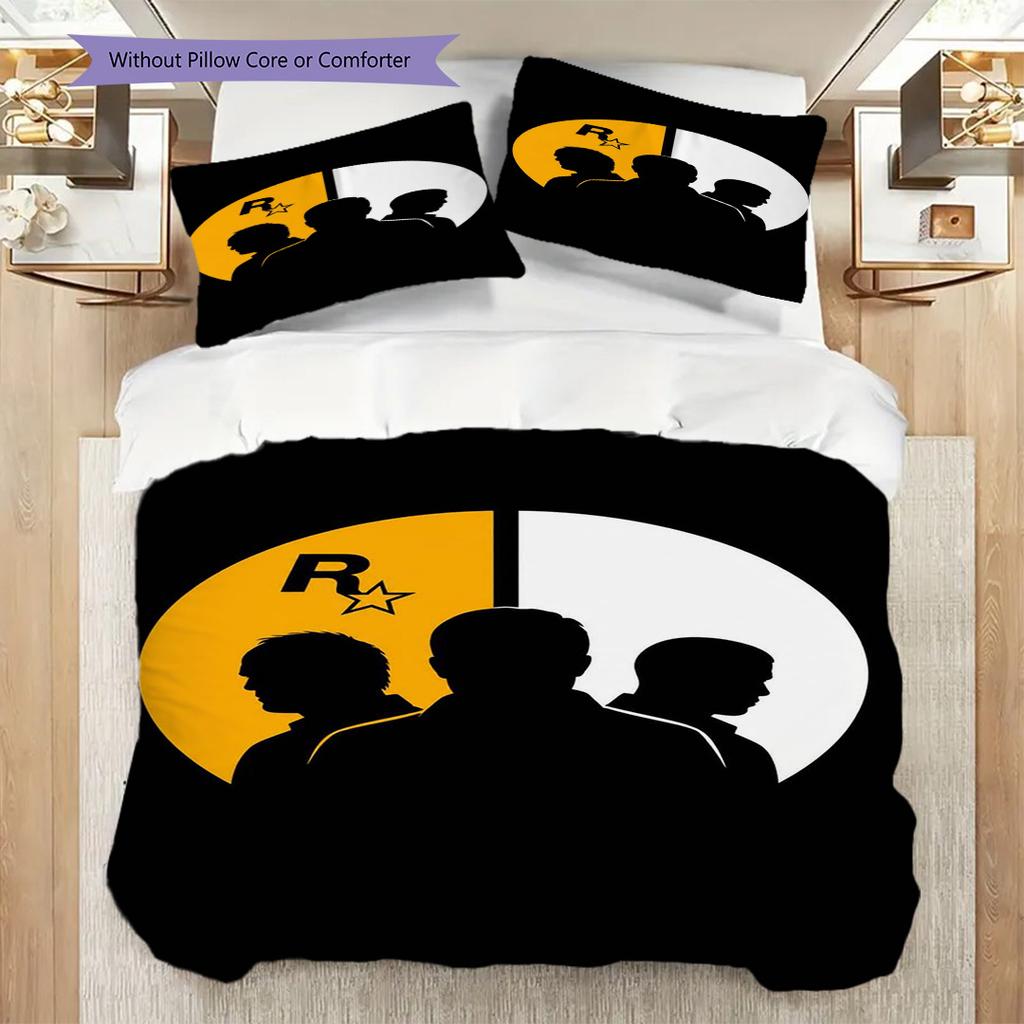Grand Theft Auto V Urban Chaos Threepiece Set 1 Duvet Cover 2 Pillowcase Without Core Soft And Comfortable Christmas Birthday Gift