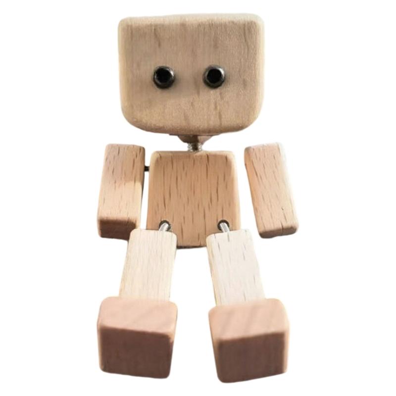 Swaying Wooden Figure Car Vents Clip Diffuser Home Office Decoration