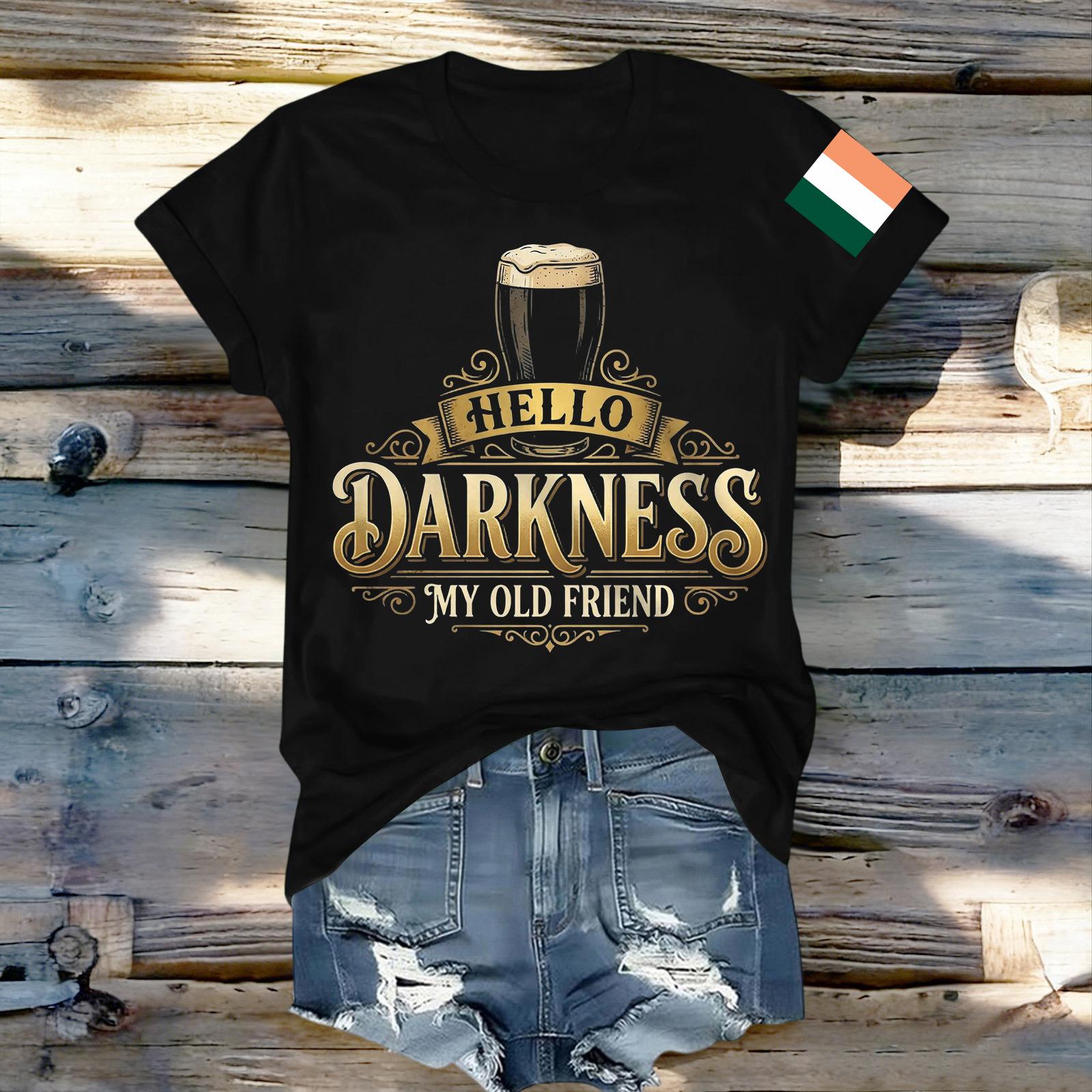 

Женская модная футболка с круглым вырезом, повседневная, с ретро-принтом, с короткими рукавами XXL чёрный