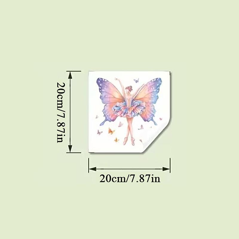 

Светящаяся в темноте наклейка на унитаз, дизайн «Светящаяся фея и бабочка», самоклеящаяся ПВХ настенная art, наклейка на дверь, съемный декор для дома