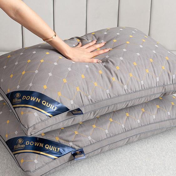 Hotel Neck Support Sleep Aid Pillow Available In Singles or Pairs, Non Collapsing Core for Home or Dormitory.