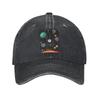 Outer Wilds System Baseballkappen Mode Gewaschene Denim-Hüte Kappe Streetwear Baseball-Cowboyhut für Unisex