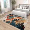 Dragon Mat - Non-Slip Washable Soft Polyester Area Mat with Vibrant Fantasy Dragon Design, Asian-Inspired Home Deco