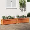 Vidaxl Garden Planters, 2 Pcs, Waxed Brown, Solid Pine Wood