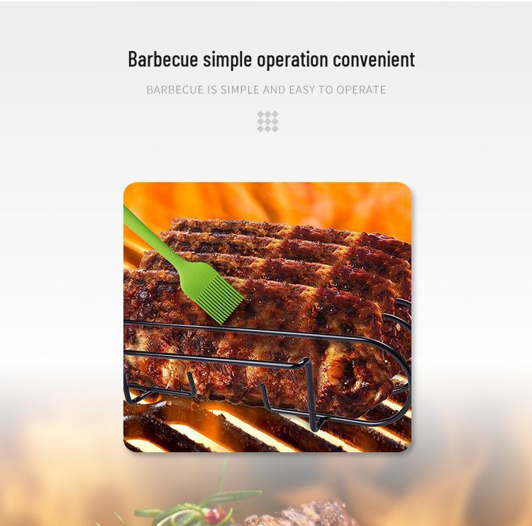 Non-Stick BBQ Grill Basket & Rib Rack for Outdoor Grilling