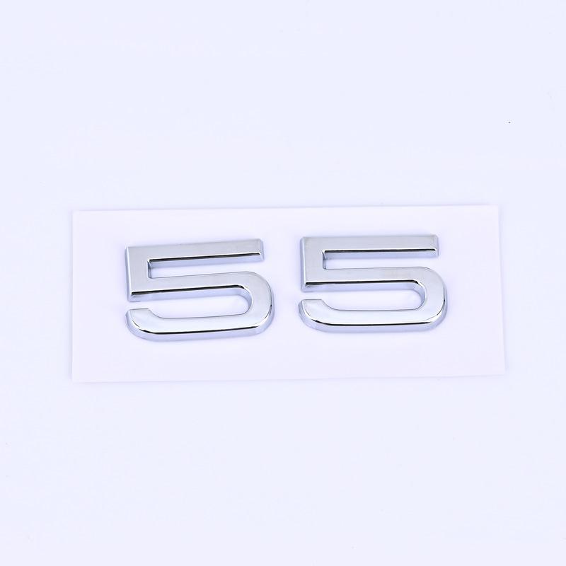 30 35 40 45 50 55 rear trunk displacement number mark car stickers for 136a A4L A5 Q357 A8L refit labels fender side digitala136