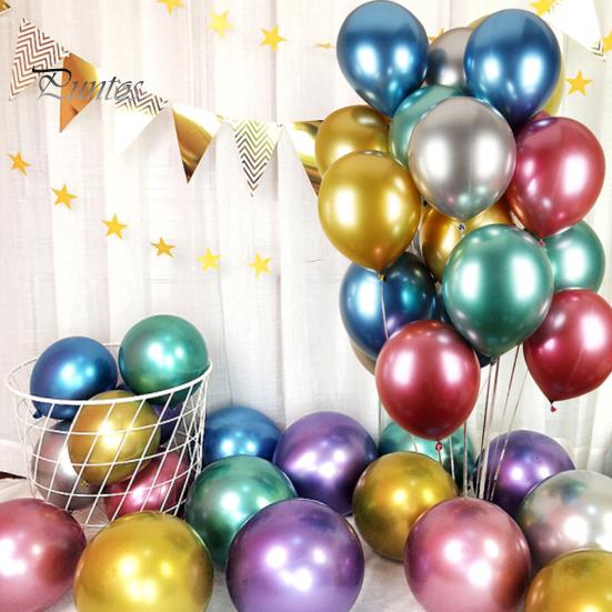 50Pcs 5 Inches Beautiful Thicker Large Quantity Latex Balloon Wedding Decoration Metallic for Indoor