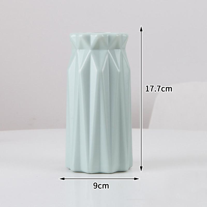 1 Pcs Nordic Flower Vase Imitation Ceramic Plastic Flower Vase Living Room Desktop Decoration Wedding Centerpiece Arrangement