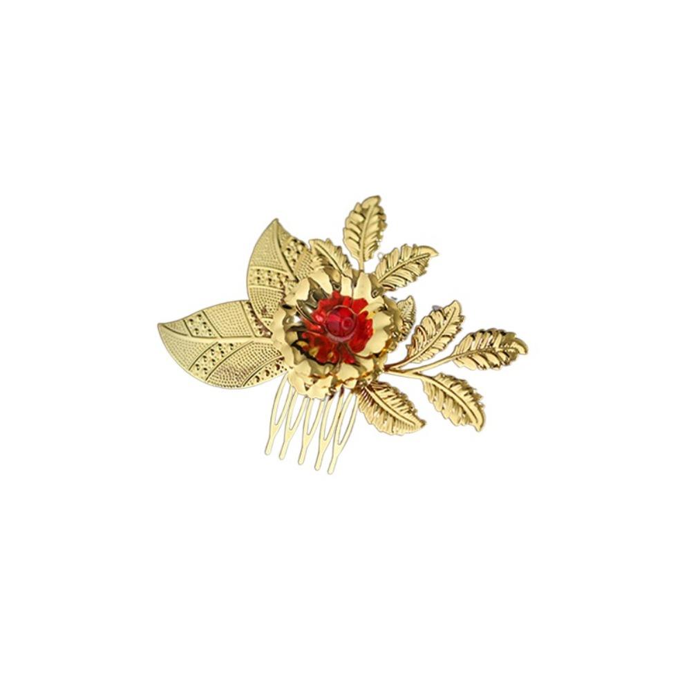 Gold Chinese Style Hairpin Floral Women Hair Stick Hair Accessories Hanfu Hair Comb Girl