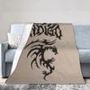 Warm Soft Flannel Blanket for Kids and Adults Airplane Travel Throw Lolas Indigos Dragon Design Bedspread for Bedroom Sofa Bed