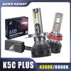 DAWN KNIGHT K5C PLUS 140W H7 H11 H4 H1 Canbus LED-Birnen 4300K LED HB3 9005 HB4 9006 K6C LED Doppel-Kupferrohr 12V 2 Stück