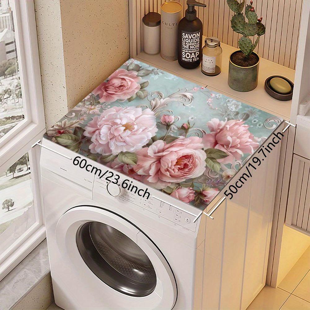 1Pcs Rubber Drying Mat With Rose Floral For Coffee Shop Restaurant Kitchen Carpet Tableware Durable Diatom Mud Table Mat Pet Mat