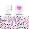 110/220/450PCS Acrylic Colored Heart Shaped White Round Bracelet Beads 4x7mm Jewelry Making Bracelet Necklace Heart Beads