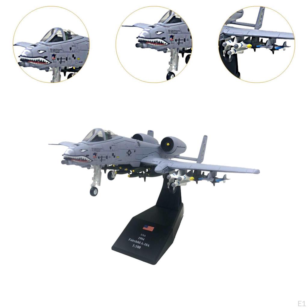 1/100 A10 Attack Plane Diecast Alloy Aircraft Toy for Gift Party Favor Boys