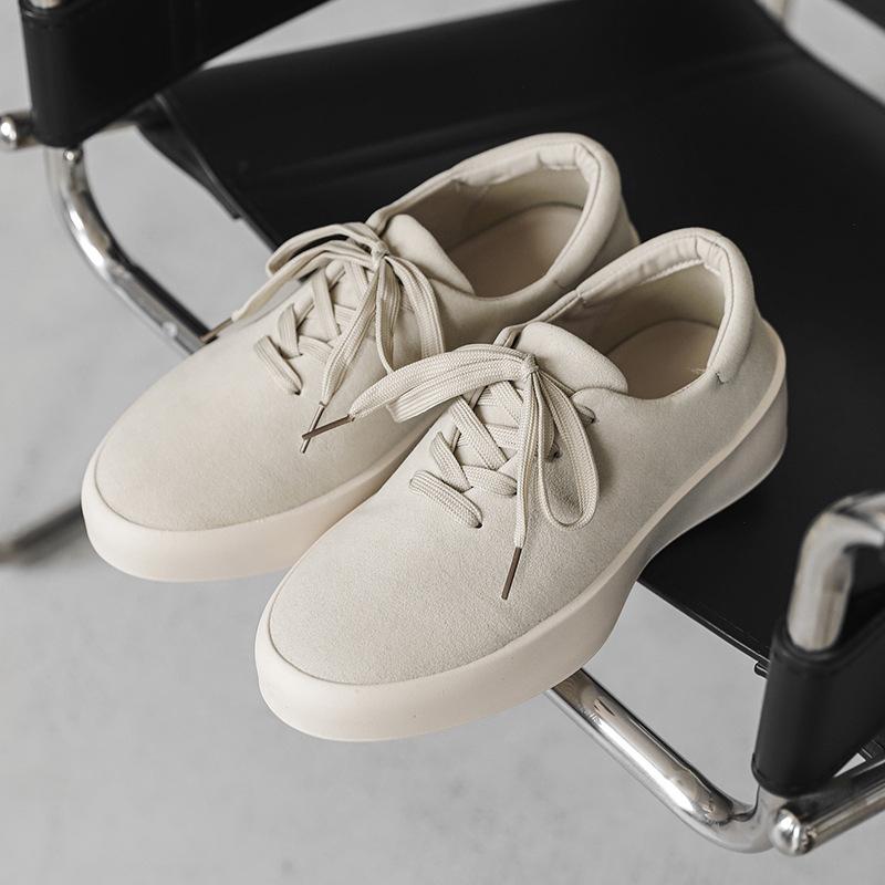 

Fashion Men s Casual Sports Shoes 2025 Autumn Comfortable Non Slip Outdoor Lace Up Soft Soled Vulcanized Shoes Zapatillas Informales 44 бежевый
