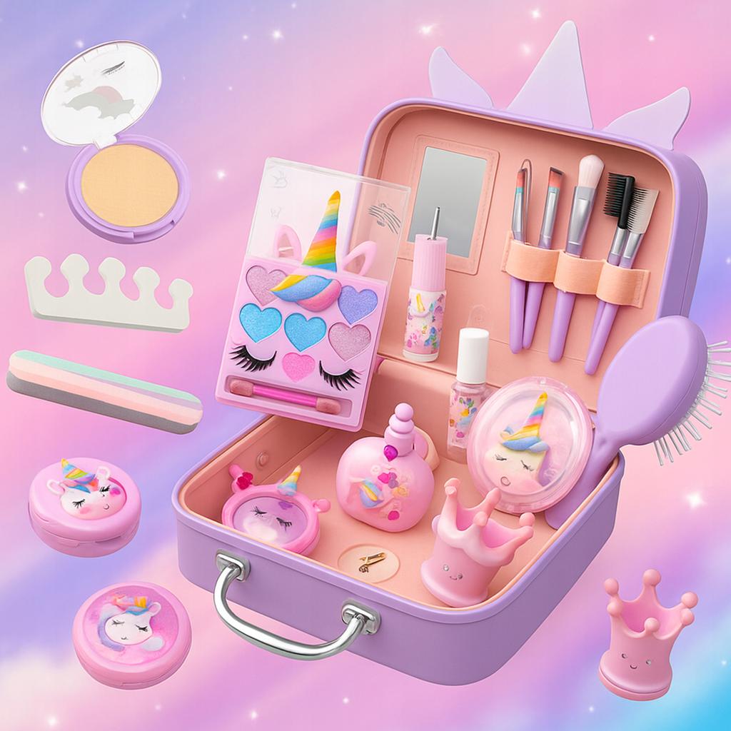 Nail Makeup Set Cosmetic Bag Case Cosmetics Makeup For Children