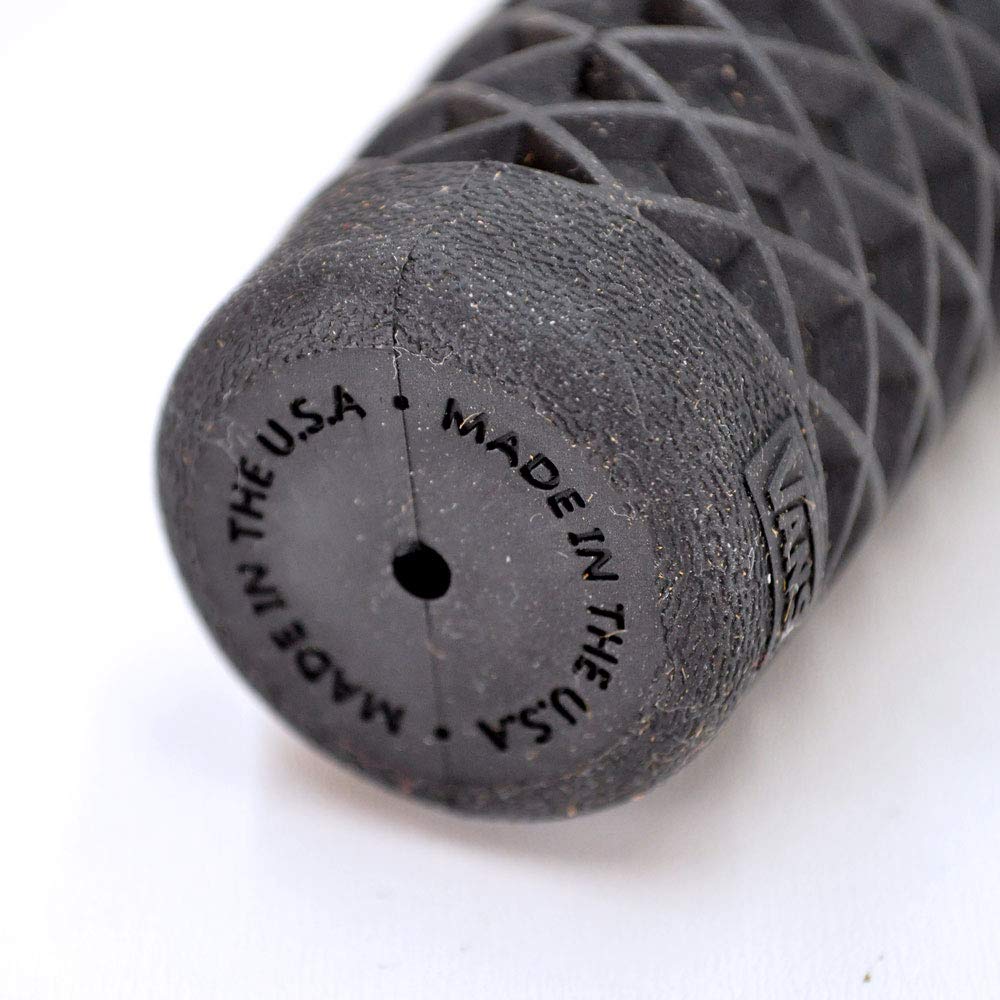 Vans "Waffle" Pattern Rubber Motorcycle Grips - Black - Sold as Pair for 7/8" Bars - Made in USA..