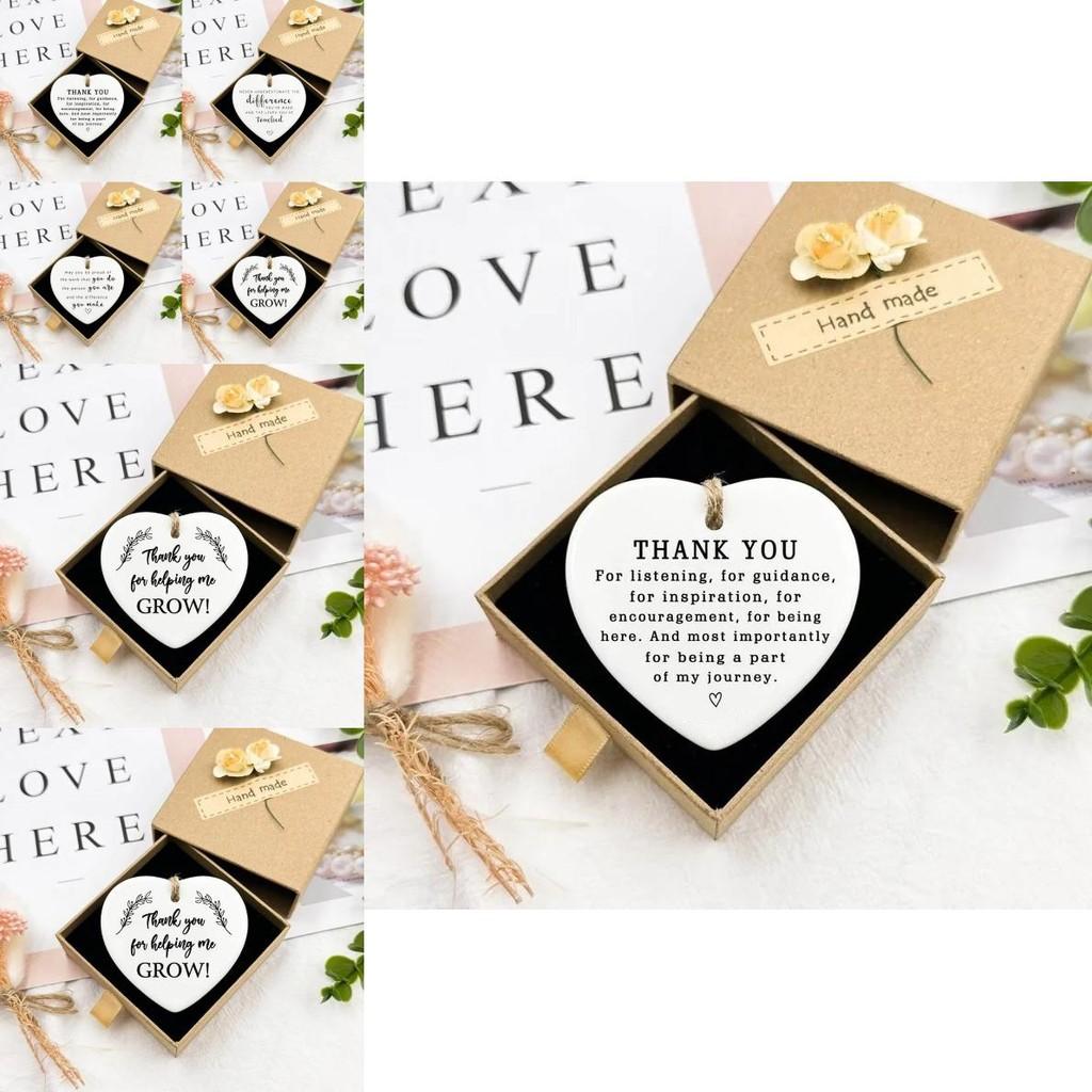 Acrylic Valentines Day Car Pendant With Heart Shape Thank You Gift For Auto Interior Decor