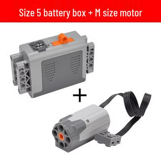 

Совместимый с Lego набор моторов M-размера: Механические строительные блоки, Технологические аксессуары, Пульт управления, Батарейный блок на 5 батареек