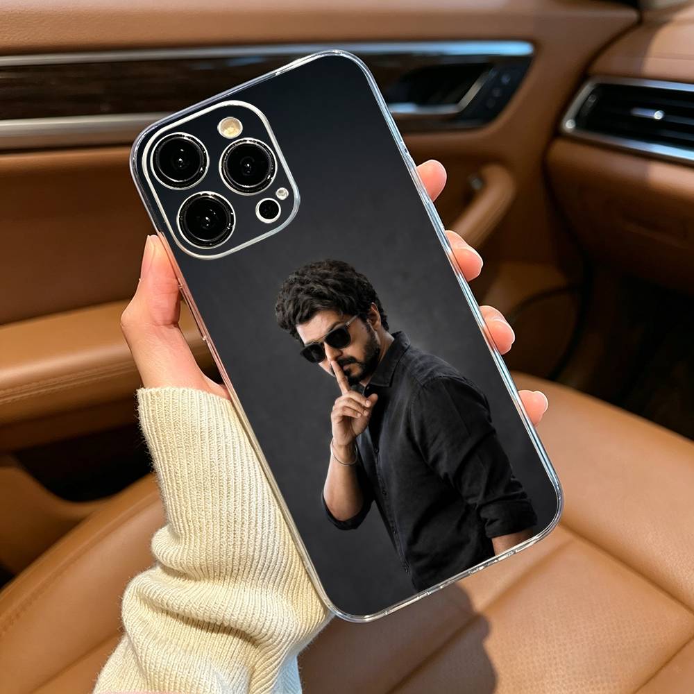 Thalapathy Vijay India Phone Case For iPhone17,16,15,14,13,12,Pro Max,16/15/14 Plus XS Soft Silicone Transparent Cover