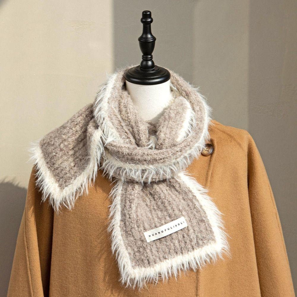 Thick Plush Long Scarf Soft Luxury Wraps Shawl Vintage Ladies Neck Warmer Scarves  Outdoor Warm