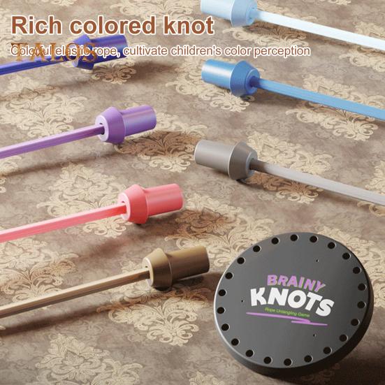 1/2/3 Sets Brainy Knots Seil-Entwirrungsspiel Logik-Denken Twisted Rope Challenge Brettspiel Kinder Erwachsene Pädagogisches Spielzeug zum Abhängen elastischer Seile
