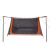 2 Person Camping Tent Grey and Orange Waterproof