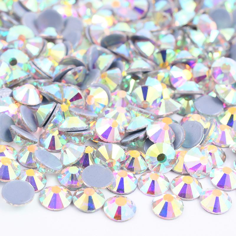 Kristallglas Flachboden Hot Drill Bekleidungszubehör Schmuckzubehör Aufkleber Strass Diy Zubehör Klebe Hot Drill Imitation Österreichischer