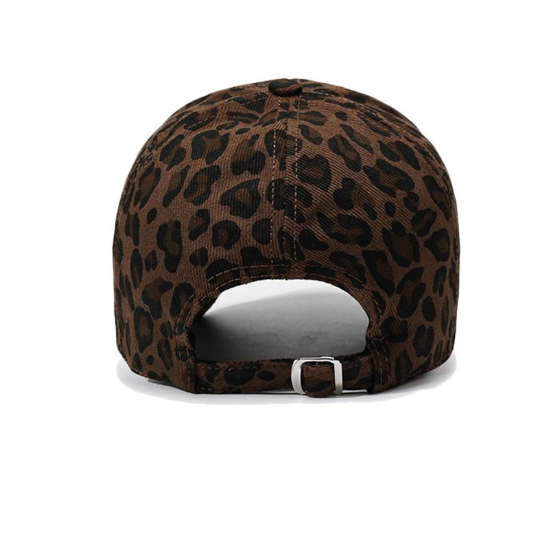 Leopard Print Baseball Cap Unisex Sun Hat Outdoor Sunscreen Cap Letter Embroidered Cap