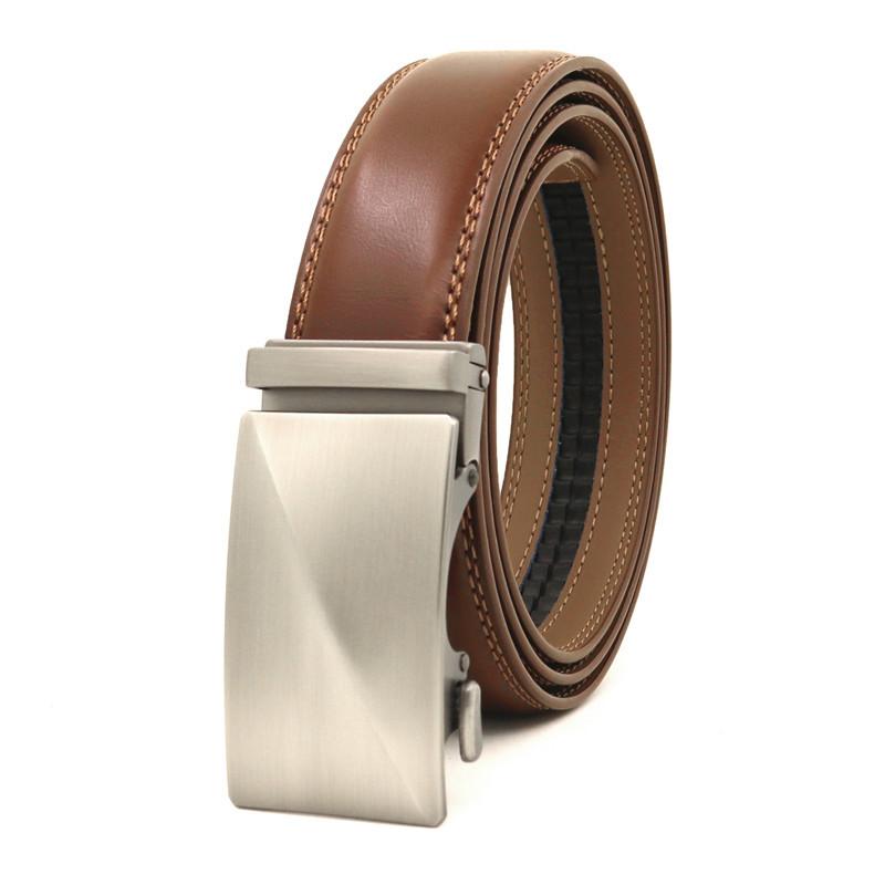 

Мужской ремень из натуральной кожи, молодежный деловой автоматический ремень, отличный подарок 120cm