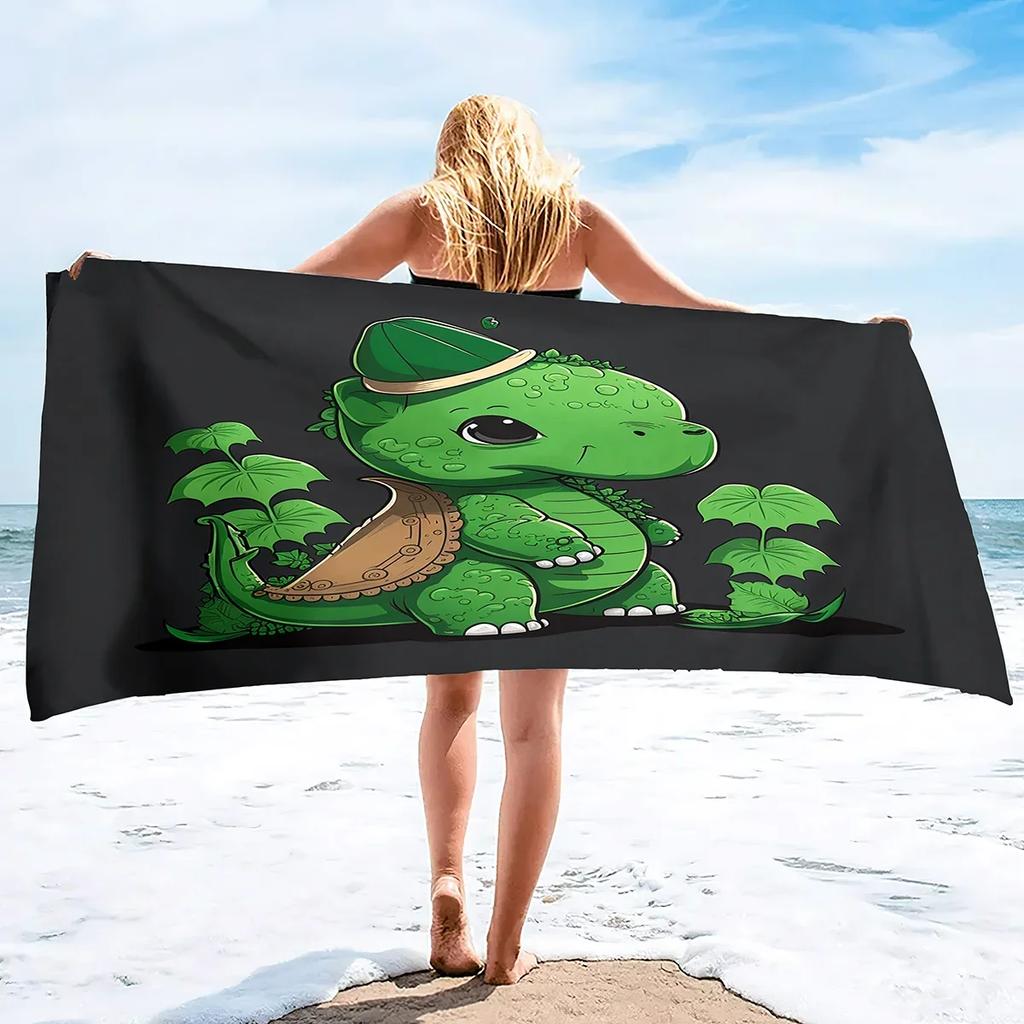 Dinosaur Beach Towel, Dinosaur Towel for Kids Microfiber Bath Towel Poncho Bathrobe,Quick Dry Beach Blanket Sand Proof Towels