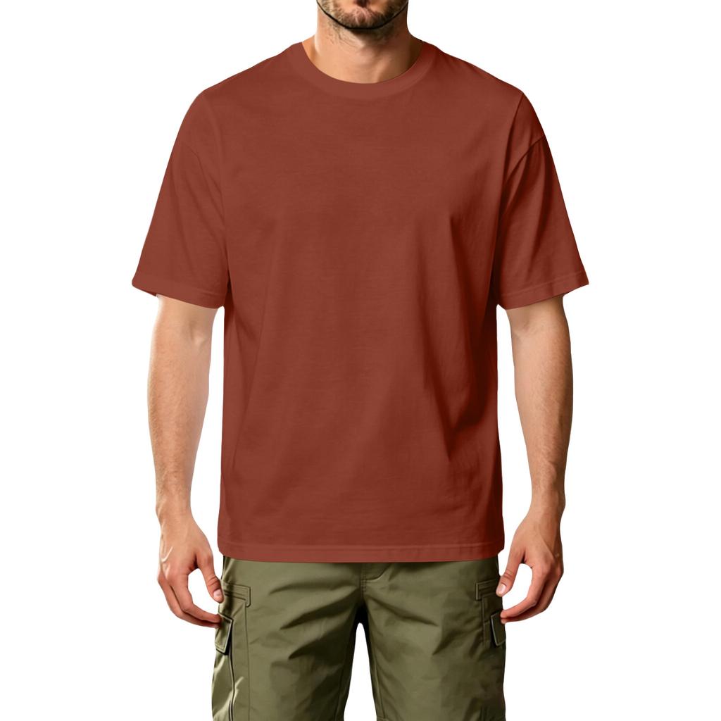 Men's Casual Athletic T-Shirt Crew Neck Short Sleeve Lightweight Soft Fabric Comfortable Fit Basic Plain Tee for Everyday Wear