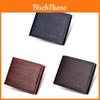 Retro Simple Men Wallet Vintage Short Pu Leather Men's Money Clip 3 Fold Open Horizontal Square Style European American Fashion Grid Striped Soft