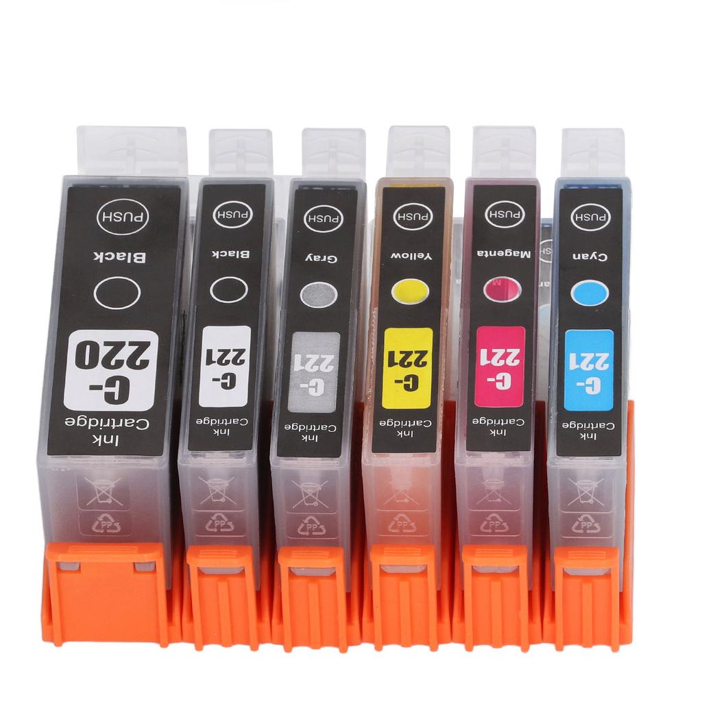 Printer Ink Cartridge Fluent Printing Practical Ink Cartridge Replacement for PIXMA IP3600 BK BK C M Y GY 6 Colors