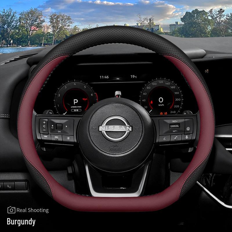 Ultra-Thin Non-Slip Steering Wheel Cover for 2024 Nissan Land Cruiser Interior Enhancement