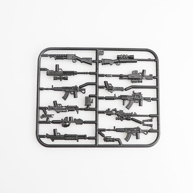 Assembled Building Block Soldier Miniature Accessories Weapon Howitzer Rocket Launcher Anti-Aircraft Gun Military Toy