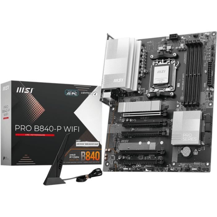 Carte mère - MSI - PRO B840-P WIFI - AM5 - DDR5 - Wi-Fi 7 - 2.5 GbE