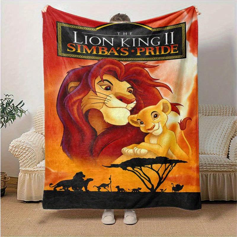 

The Lion King Cartoon Flannel Blanket - Ultra-Soft, Cozy, and Comfortable for Sofa, Bedroom, Camping, and Travel - Four-Season Versatility, 130x150cm
