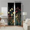 Set Of 2 Versatile Polyester Transparent Curtains Home Decoration Colorful Flowers Use Bedrooms Living Rooms Made Room Window Treatment