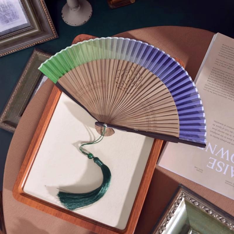 Elegant Chinese Bamboo Folding Fan 6 Inch Plain Blank Fan for Women Hanfu Qipao Vintage Handheld Fan Summer Cooling Oriental Fan