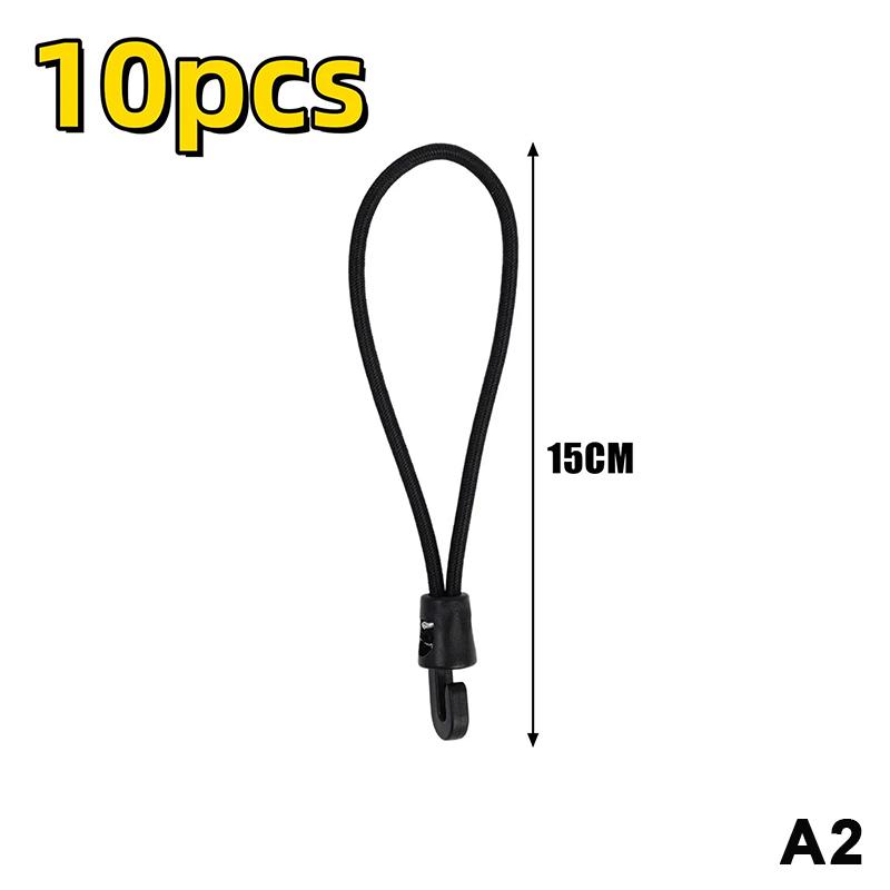 10/50Pcs Bungee Cord With Hooks High Elasticity Expander With Hooks Rubber Tensioner With Hooks For Camping Tarpaulin