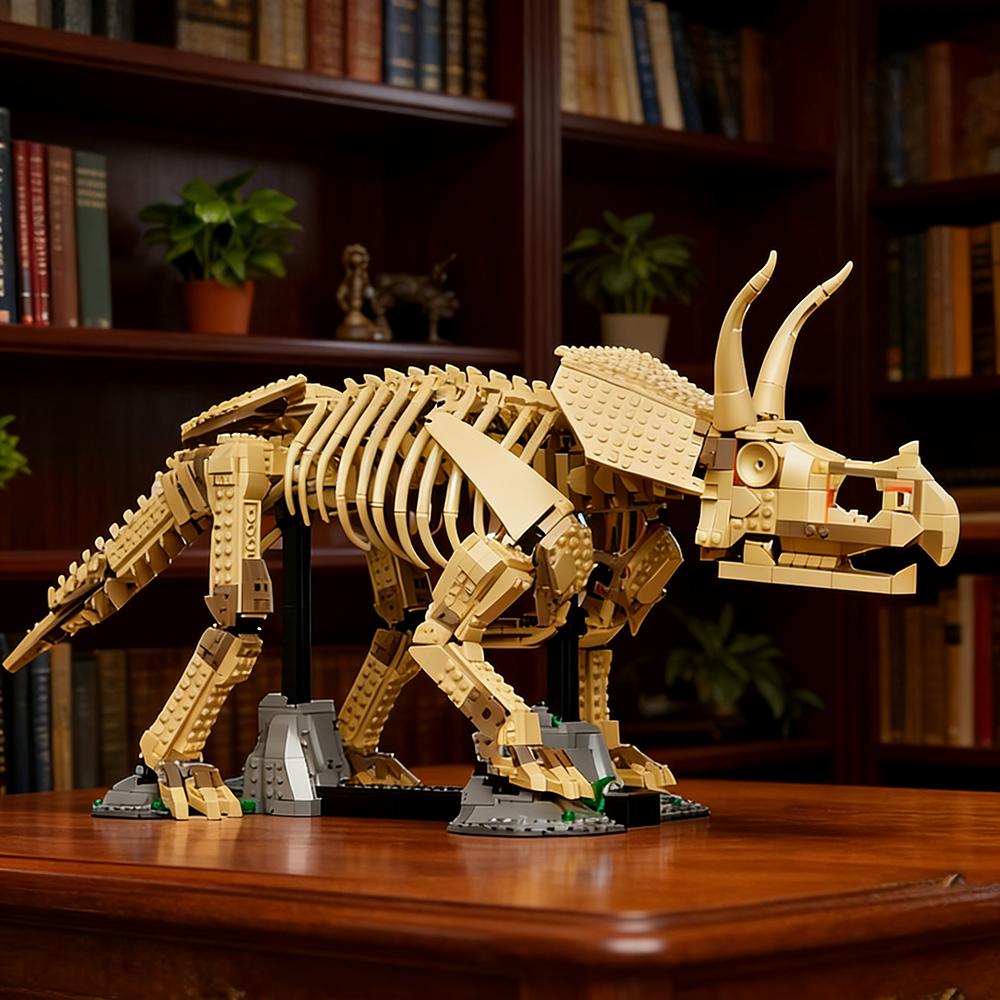 High-Quality Moc High-Quality Shop High-Quality 2688Pcs High-Quality Dinosaur High-Quality Fossil High-Quality Triceratops High-Quality Skeleton no box