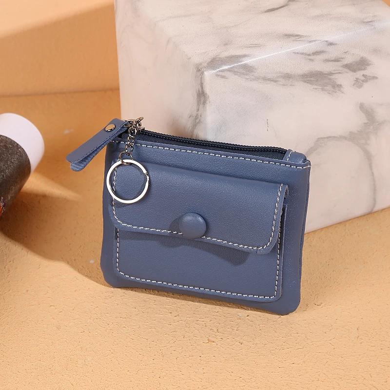 Damen Kleine Geldbörse Tasche Portemonnaie Kleingeldfächer Reißverschluss Geldbeutel Kinder Mini Geldbörsen Leder Schlüsselanhänger Clutch Beutel Cartera