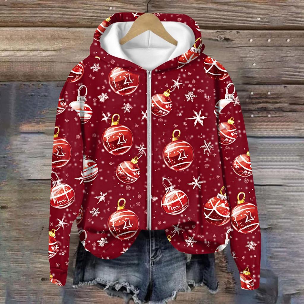 Jackets For Women Long Sleeve  Zip Up  Print Outerwear Casual Jackets