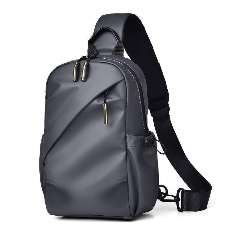 New Men's Breast Bag Trendy Casual Shoulder Breast Bag Large Capacity Locomotive Bag Shoulder Messenger Bag Men's