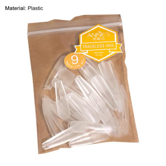 50Pcs/Bag FALSE Nails Long Lasting Ultra-thin T-shaped Transparent Nail Art Artificial Tips for